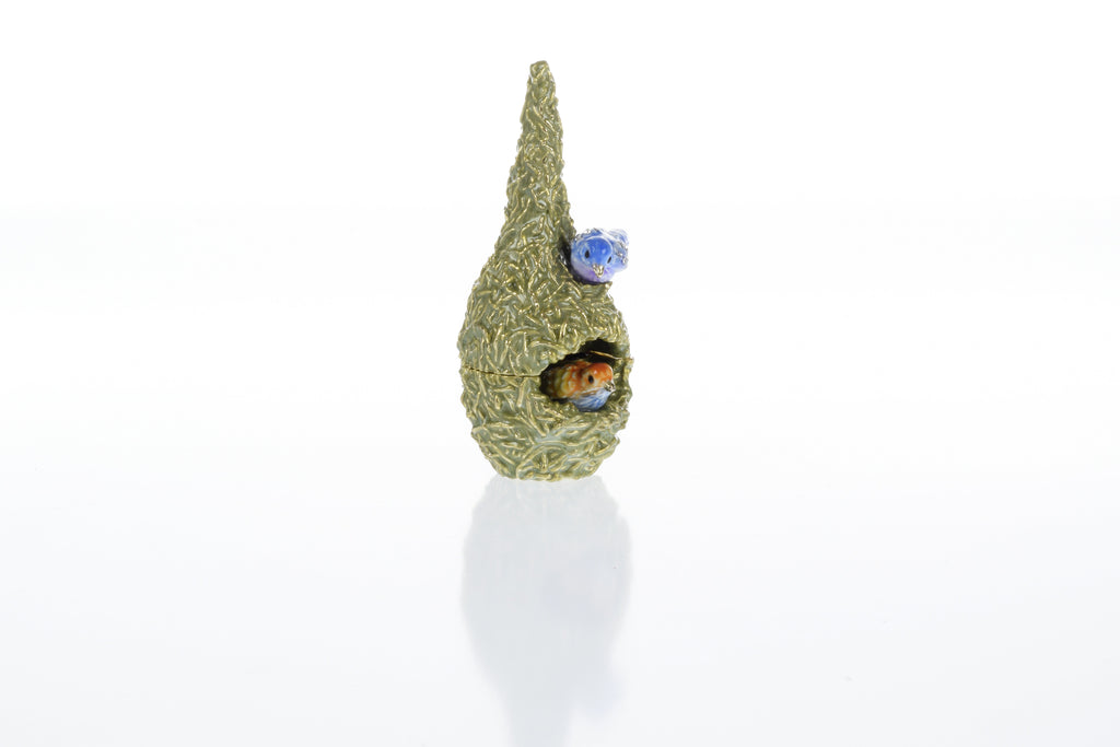 Two love Birds in a nest  Trinket Box-2