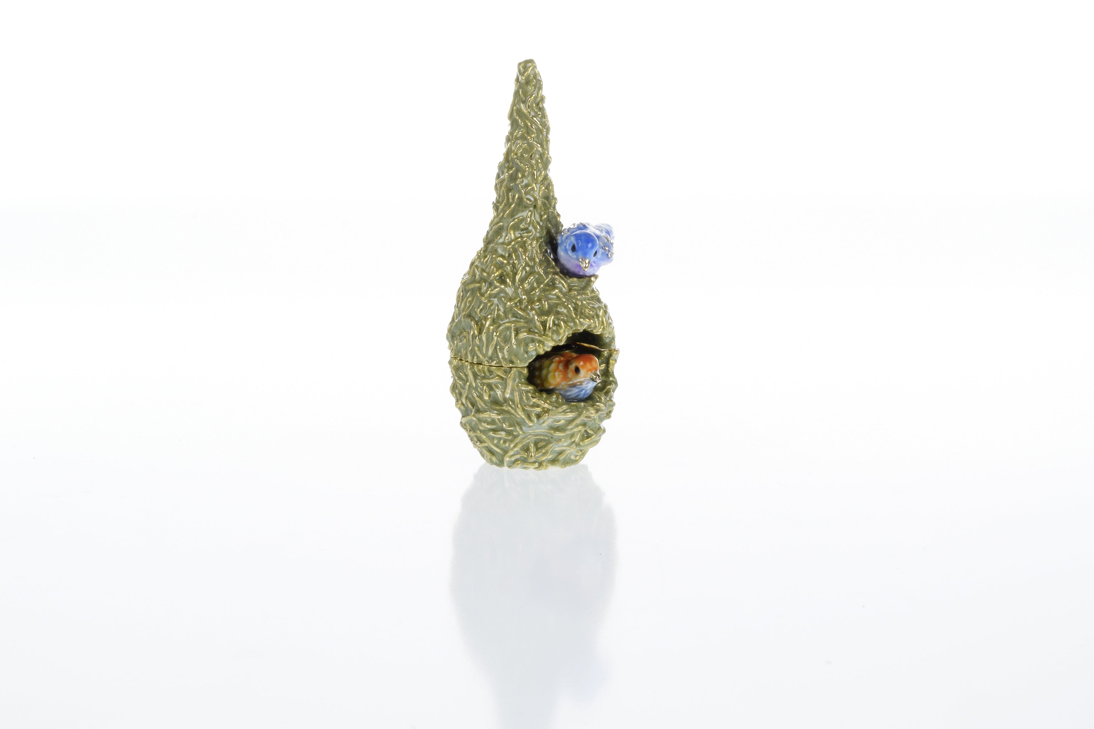 Two love Birds in a nest  Trinket Box-2