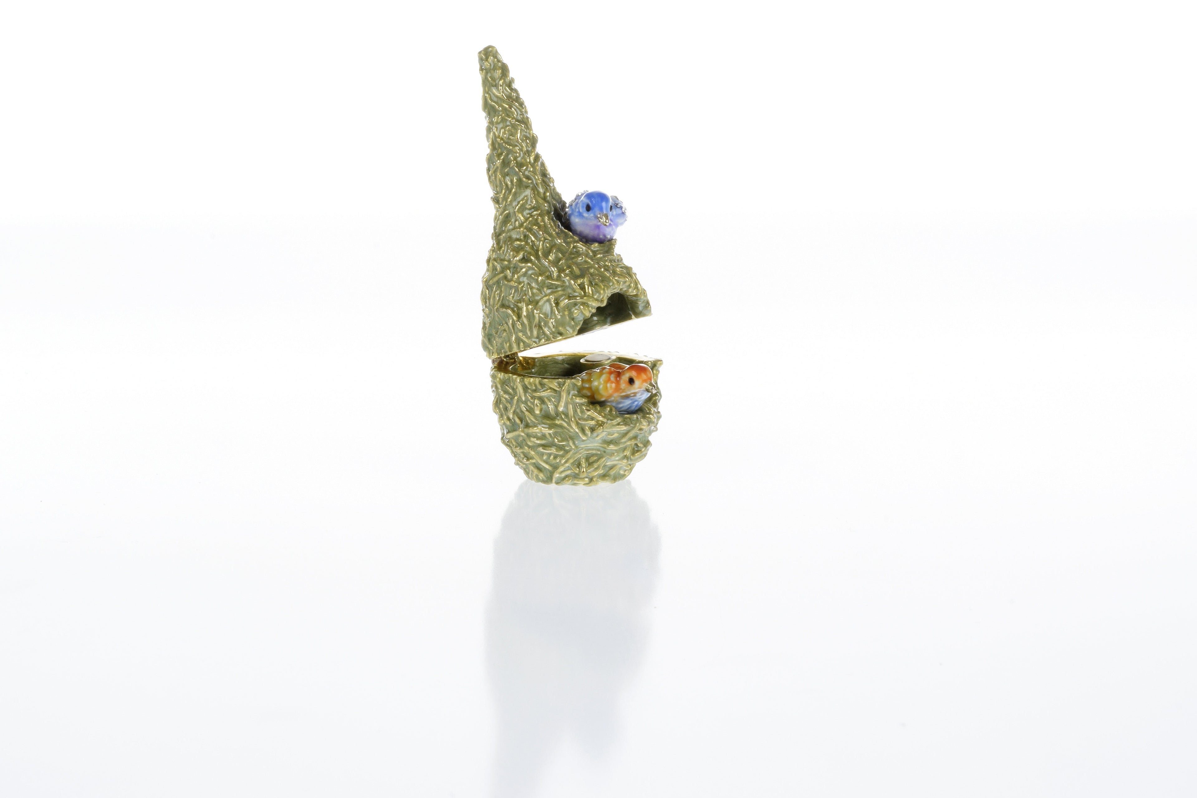 Two love Birds in a nest  Trinket Box-3