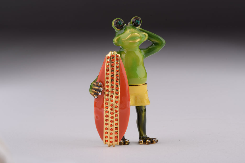 Frog Holding a Surfboard-1