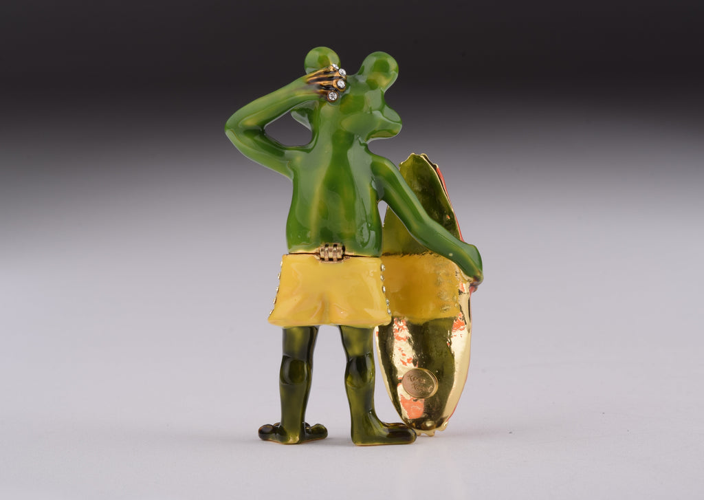 Frog Holding a Surfboard-3