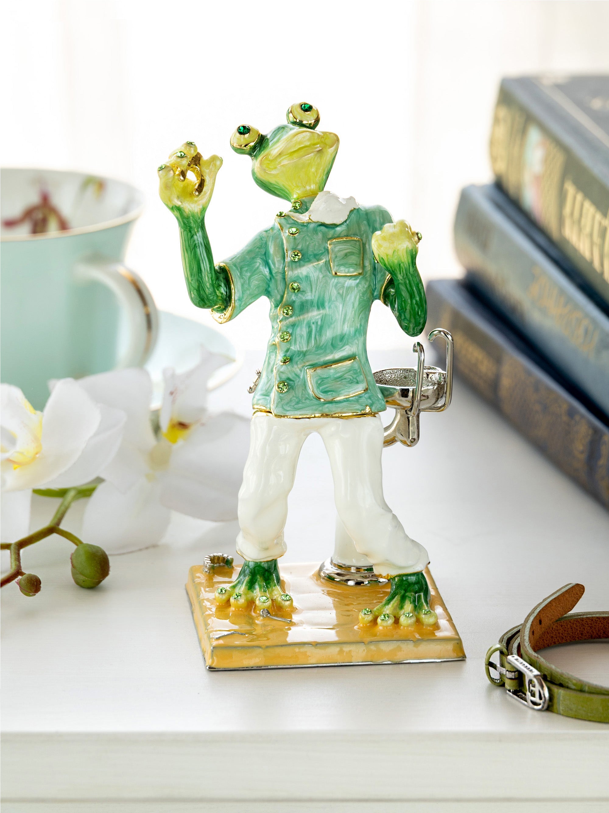 Green Dentist Frog Trinket Box-4