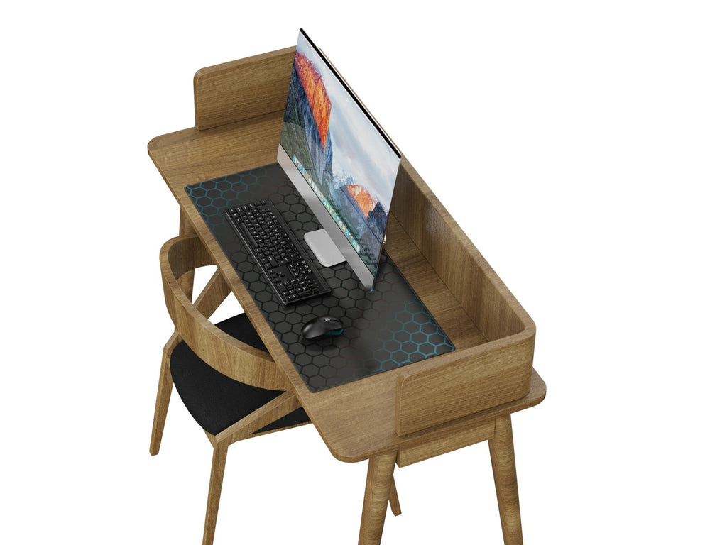 Tapis de souris Techancy 40 x 90 cm, TW2775, caoutchouc antidérapant, adapté aux jeux PC, noir