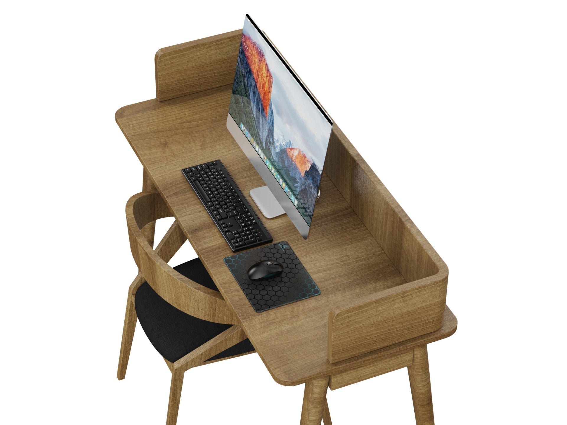 Tapis de souris Techancy 21*26 cm, TW2774, caoutchouc antidérapant, idéal pour les jeux PC, noir