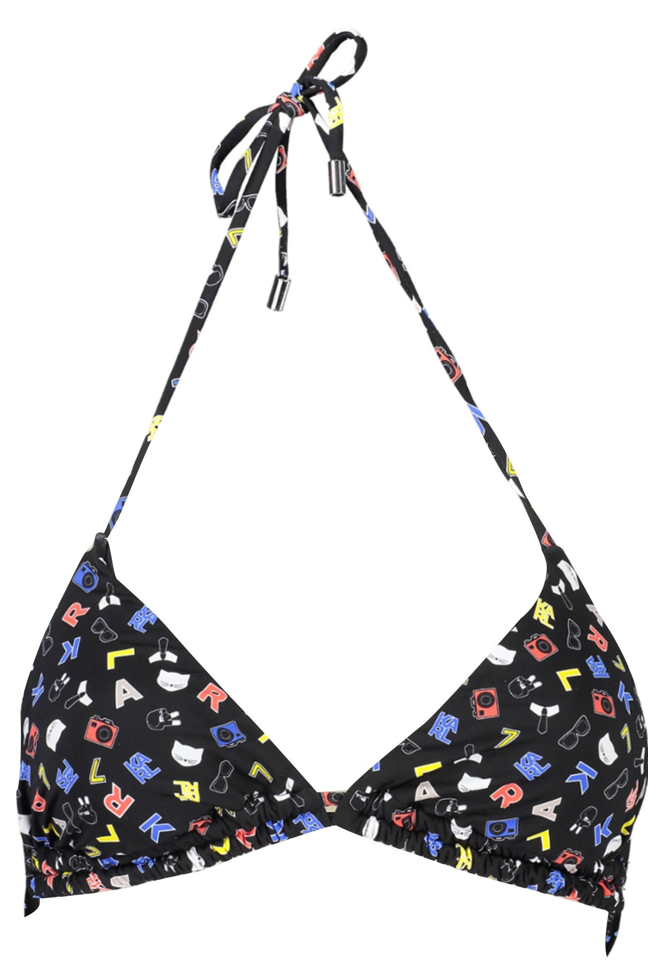 KARL LAGERFELD BEACHWEAR SWIMSUIT TOP WOMEN BLACK-0